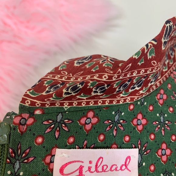 SOLD Vtg 70s Gilead Floral Kimono Maxi Dress S M - Picture 8 of 8